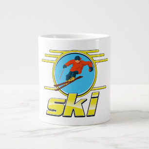 Retro 90er-Ski-Logo Jumbo-Tasse