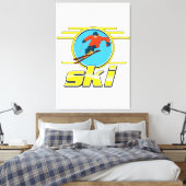 Retro 90er-Ski-Logo Leinwanddruck (Insitu (Schlafzimmer))