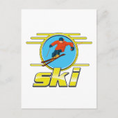 Retro 90er-Ski-Logo Postkarte (Vorderseite)