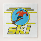 Retro 90er-Ski-Logo Puzzle (Vertikal)