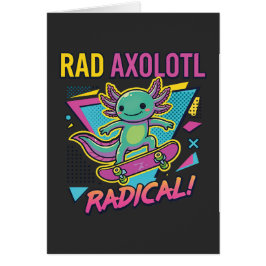 Retro 90er Stil Axolotl Skateboard Rad neon
