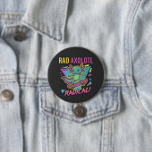 Retro 90er Stil Axolotl Skateboard Rad neon Button (Beispiel)