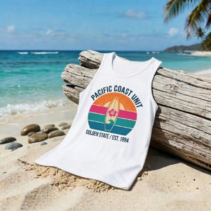 Retro-90er-Strandbekleidung - Pacific Coast Surf T Tank Top