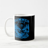 Retro 90er Summer Vibes Cat Camping Funny Cat Meme Kaffeetasse (Links)