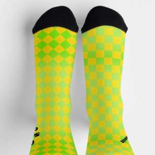 Retro 90er unpassende Schachbrettmuster Socken