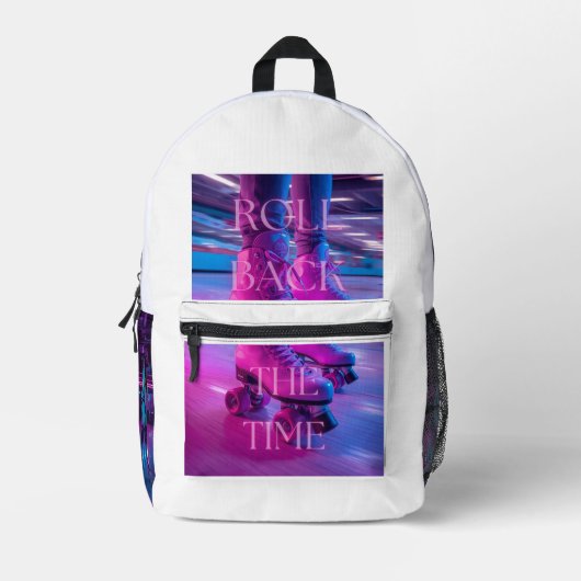 Retro 90s BackPack Neon Streetwear Bag Bedruckter Rucksack (Vorderseite)