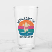 Retro 90s Beach Apparel - Pacific Coast Glas (Vorderseite)