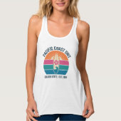 Retro 90s Beach Apparel - Pacific Coast Surf Tank  Top (Vorderseite)