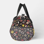 Retro 90s Celestial Psychedelic Pattern with Smile Duffle Bag (Rechts)