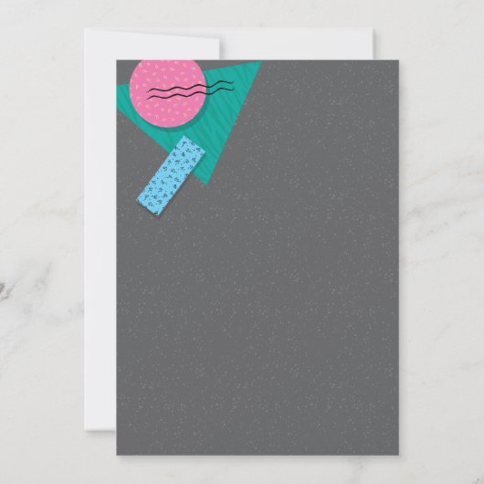 Retro 90's Geburtstagsparty Einladung (Rückseite)