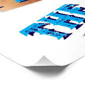 Retro 90s Golden Retriever Mascot Custom Gifts Poster (Ecke)