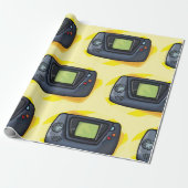 Retro 90s Handheld Game Console Gamer Geschenkpapier (Ungerollt)