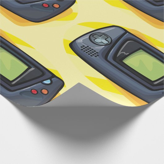 Retro 90s Handheld Game Console Gamer Geschenkpapier (Ecke)