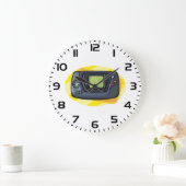 Retro 90s Handheld Game Console Gamer Große Wanduhr (Zuhause)