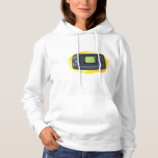 Retro 90s Handheld Game Console Gamer Hoodie (Vorderseite)