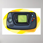 Retro 90s Handheld Game Console Gamer Poster (Vorne)