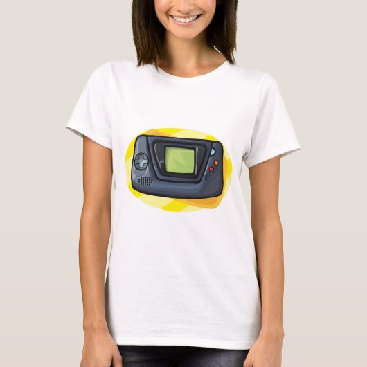 Retro 90s Handheld Game Console Gamer T-Shirt (Vorderseite)