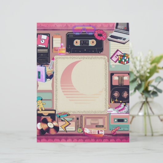 Retro 90's Letterhead (Stehend Vorderseite)