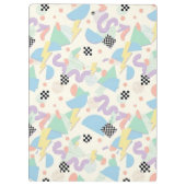 Retro 90s Memphis Aesthetic Pattern Klemmbrett (Rückseite)