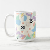 Retro 90s Memphis Aesthetic Pattern Latte Mug Kaffeetasse (Links)