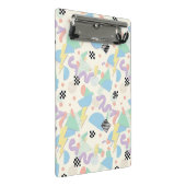 Retro 90s Memphis Aesthetic Pattern Mini Klemmbrett (Schrägansicht)