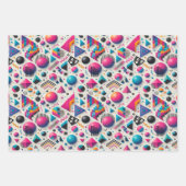 Retro 90s Memphis Geometric Neon Wrapping Bundle Geschenkpapier Set (Vorderseite 3)