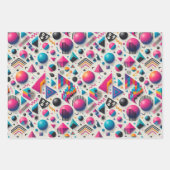 Retro 90s Memphis Geometric Neon Wrapping Bundle Geschenkpapier Set (Vorderseite 2)