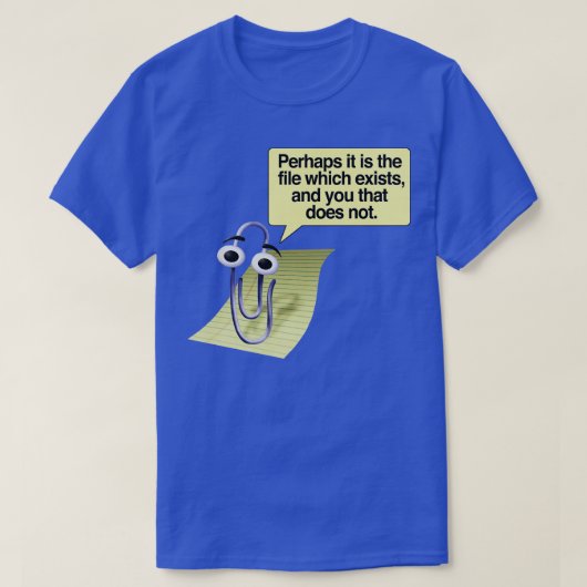 Retro 90s Microsoft Clippy Vielleicht ist es das f T-Shirt (Design vorne)