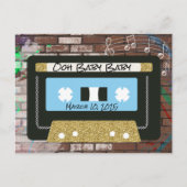 Retro 90's Mixtape| Hip Hop BOY Dusche Einladung Postkarte (Vorderseite)