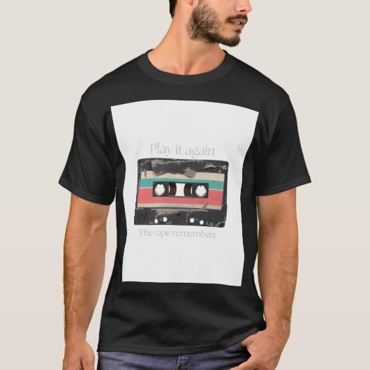 Retro 90s Music Black Streetwear T-shirt (Vorderseite)