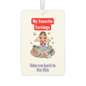 `Retro 90s Nostalgia Girl Aesthetic Autolufterfrischer (Rückseite)