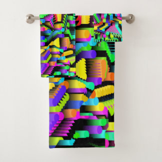 RETRO 90S-PATTERINHALT BADHANDTUCH SET