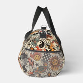 Retro 90s Psychedelic Doodle Pattern with Yin Yang Duffle Bag (Rechts)
