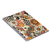 Retro 90s Psychedelic Doodle Pattern with Yin Yang Notizblock (Rechte Seite)