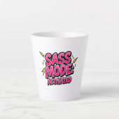 Retro 90s "Sass Mode Activated" Milchtasse (Vorderseite)