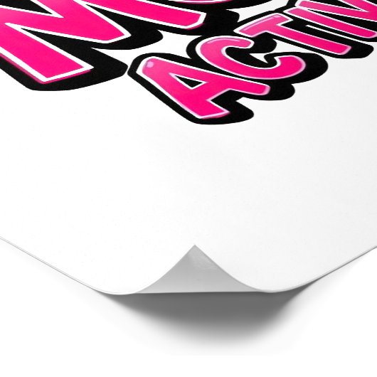 Retro 90s "Sass Mode Activated" Poster (Ecke)