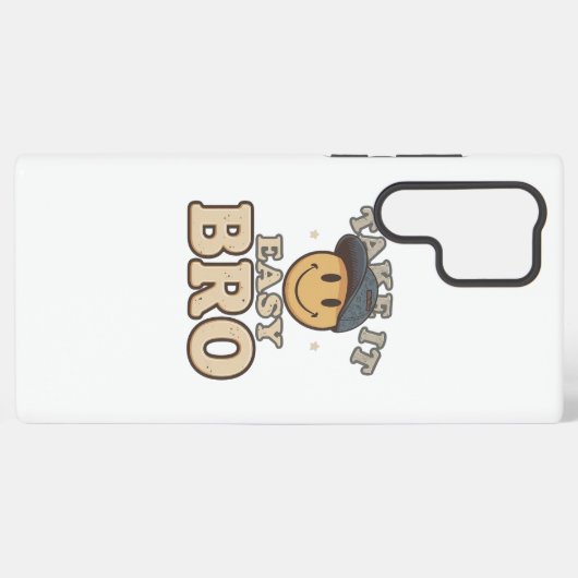 Retro 90s Smiley with a Hat Samsung Galaxy Hülle (Rückseite (Horizontal))