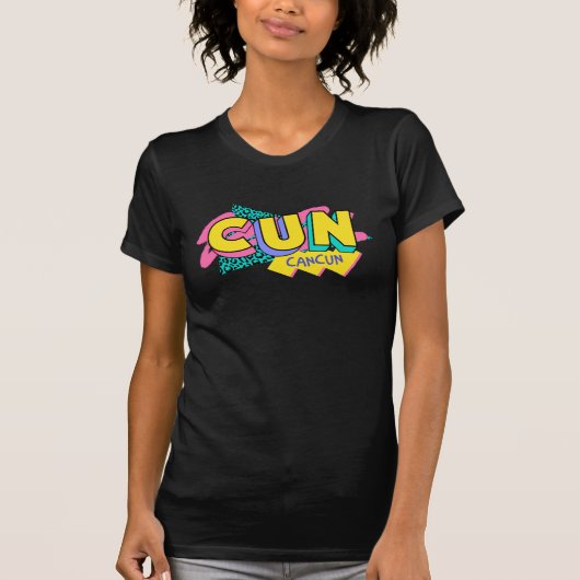 Retro 90s Style Cancun // Vintag CUN T-Shirt (Vorderseite)