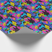 Retro 90s tiled pattern party  geschenkpapier (Ecke)