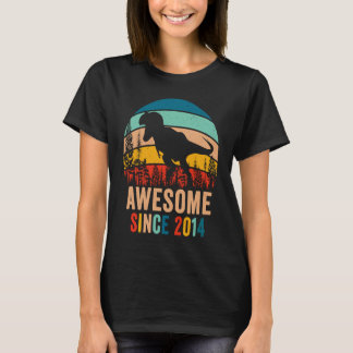 Retro 9. Geburtstag Dinosaurier T Rex Boys Phantas T-Shirt