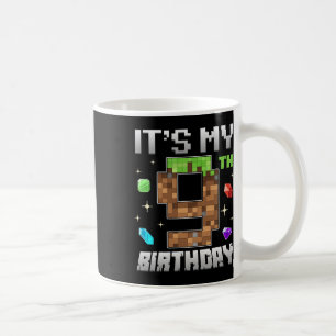 Retro 9. Geburtstag Junge Level 9 Videospieler Pix Kaffeetasse
