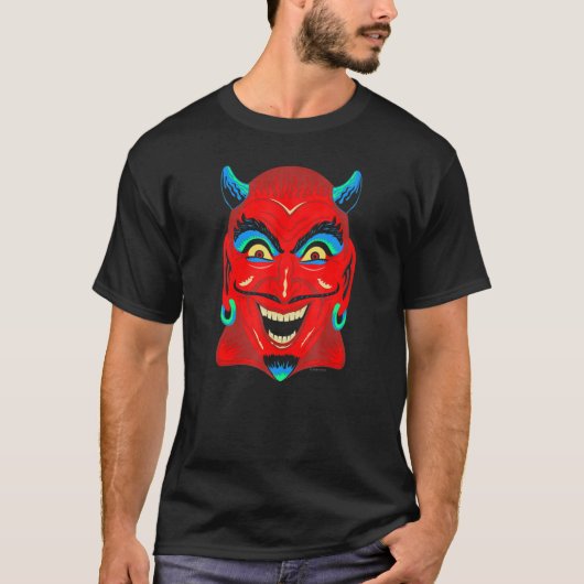 Retro A Go Ghoulsville Fun House Red Devil Horr T-Shirt (Vorderseite)