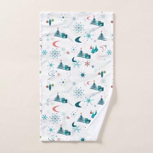 Retro A Go-Go Weihnachten Badhandtuch Set (Handtuch)