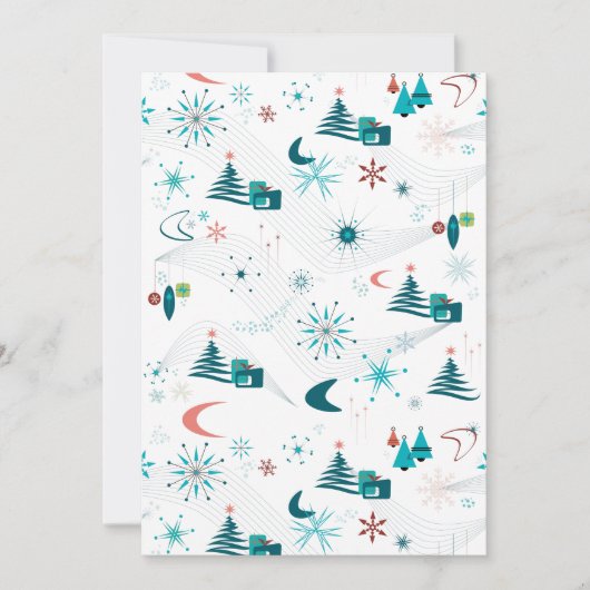 Retro A Go-Go Weihnachten Einladung (Vorderseite)