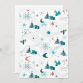 Retro A Go-Go Weihnachten Einladung (Vorne/Hinten)