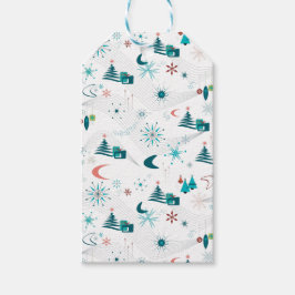 Retro A Go-Go Weihnachten Geschenkanhänger