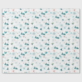 Retro A Go-Go Weihnachten Geschenkpapier (Flach)