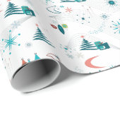 Retro A Go-Go Weihnachten Geschenkpapier (Rolleneckpunkt)