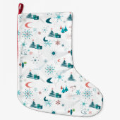 Retro A Go-Go Weihnachten Großer Weihnachtsstrumpf (Vorderseite)