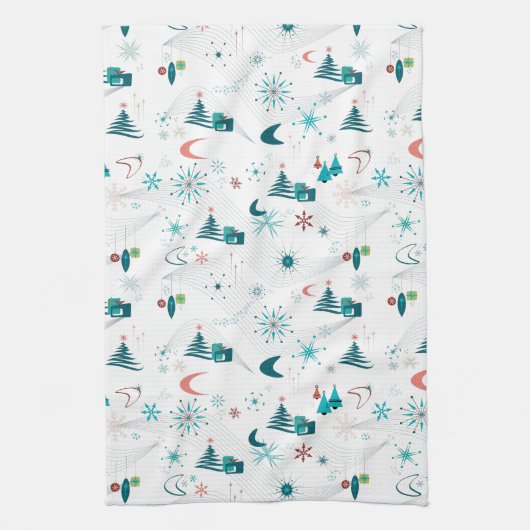 Retro A Go-Go Weihnachts-Küchentücher Geschirrtuch (Vertikal)